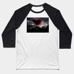 Broken Heart in the Clouds /  Broken Hearts Unwind Designs Baseball T-Shirt